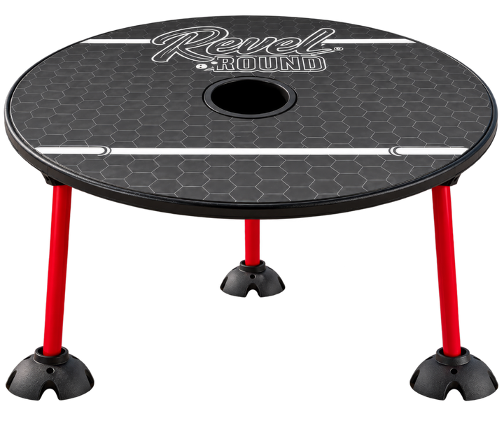 Revel Round Sand Feet installed on all three legs