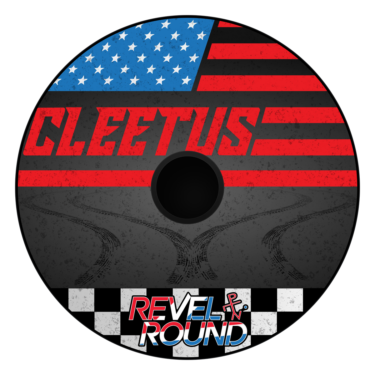 Cleetus Patriotic Tire Tracks board design