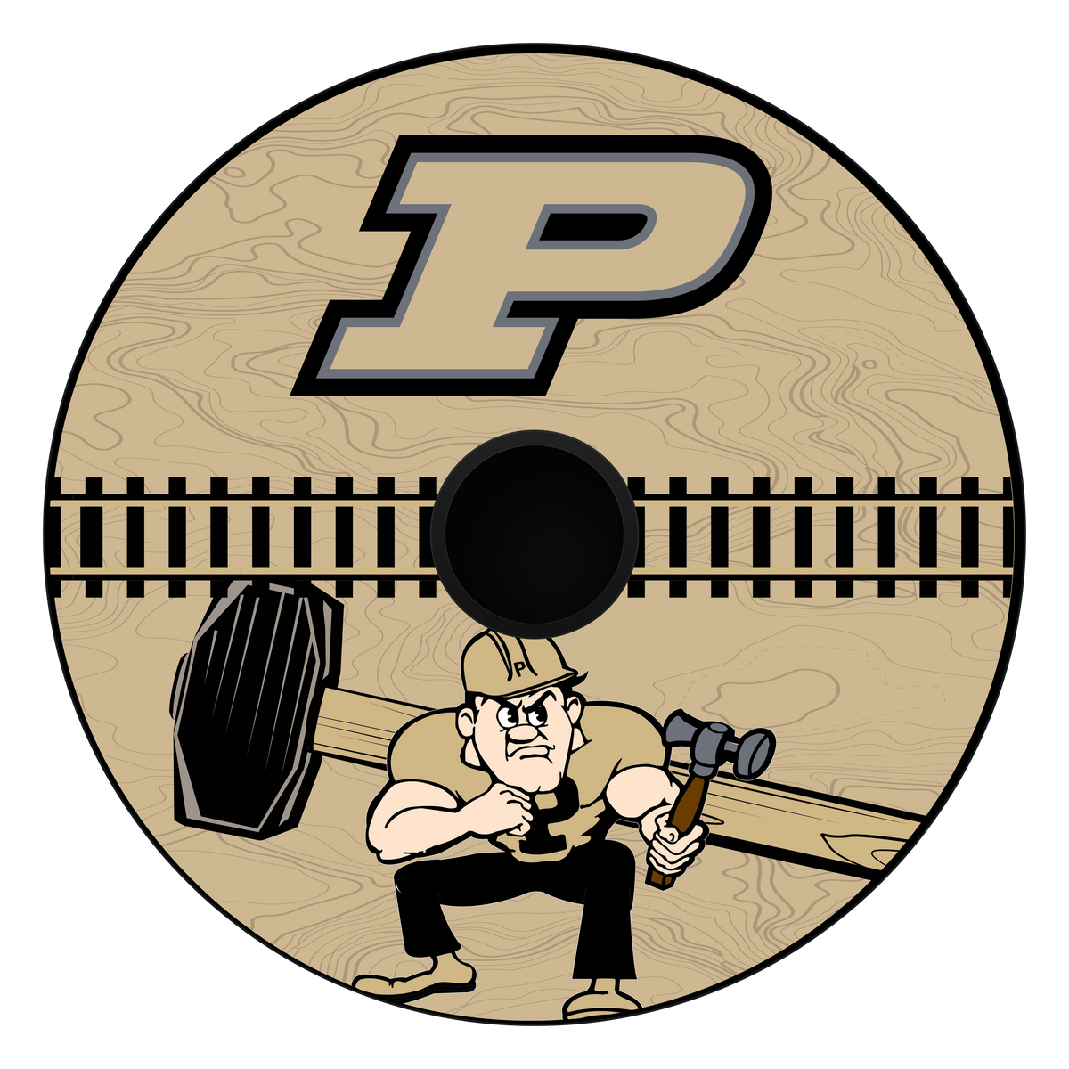 Purdue Railway Mascot board design